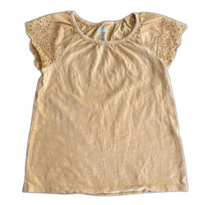 OshKosh Golden Yellow Eyelet Sleeve Shirt Girls' 7